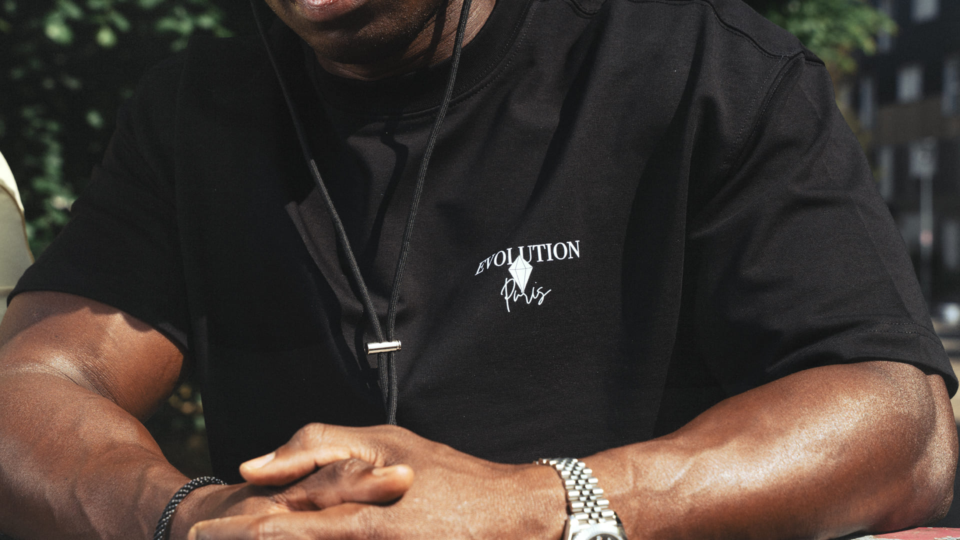 T-SHIRT BLACK - DIAMANT OR