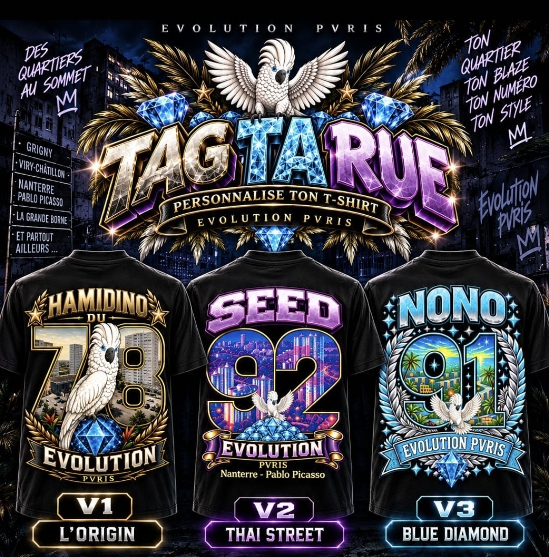 T-SHIRT TAG TA RUE ! - V2 THAI STREET 💎 – Image 4